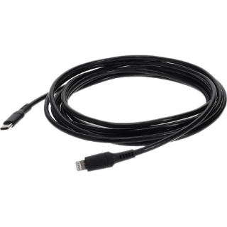 Picture of AddOn 3.0m (9.8ft) USB 3.1 Type (C) Male to Lightning Male Sync and Charge Black Cable