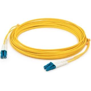Picture of AddOn 3m LC (Male) to LC (Male) Yellow OS2 Duplex Fiber TAA Compliant OFNR (Riser-Rated) Patch Cable