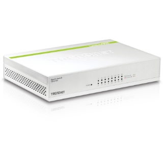 Picture of TRENDnet 16-Port Gigabit GREENnet Switch, Polycarbonate, QoS Prioritization, 32 Gbps Switching Fabric, Fanless, Plug and Play, Network Ethernet Switch, Jumbo Frame Support, White, TEG-S16D