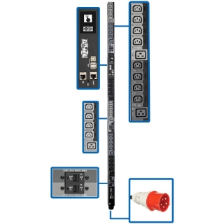 Picture of Tripp Lite 3-Phase PDU Switched 22.2kW 220/230V 24 C13 6 C19 Touchscreen 0U