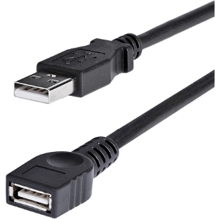 Picture of StarTech.com 6 ft Black USB 2.0 Extension Cable A to A - M/F