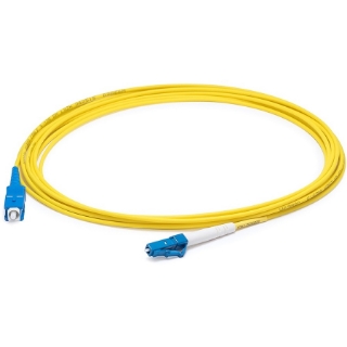 Picture of AddOn 98m LC (Male) to SC (Male) Straight Yellow OS2 Simplex LSZH Fiber Patch Cable