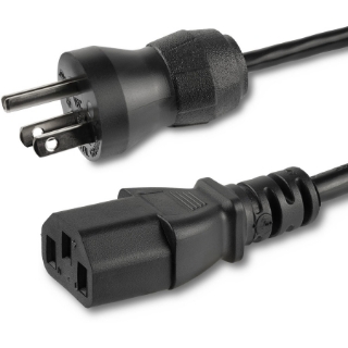 Picture of StarTech.com 3ft (1m) Hospital Grade Power Cord, 18AWG, NEMA 5-15P to C13, 10A 125V, Green Dot Medical Power Cable, Monitor Power Cable