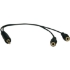 Picture of Tripp Lite 1ft Mini Stereo Dubbing Cable Y 3.5mm M to 2xF