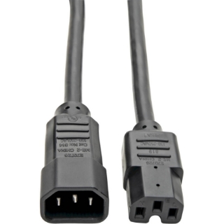 Picture of Tripp Lite 6ft Computer Power Cord Cable C14 to C15 Heavy Duty 16A 14AWG 6'
