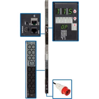 Picture of Tripp Lite PDU 3-Phase 200/220/230/240V 11.5kW C13 C19 IEC309 20A Red 0URM