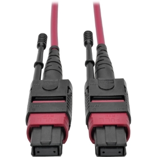 Picture of Tripp Lite 3M MTP MPO Multimode Patch Cable 12 Fiber 40/100Gb OM4 50/ 125 CMP