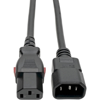 Picture of Tripp Lite Power Extension Cord Cable C14 to Locking C13 M/F 18 AWG 10A 2ft