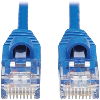 Picture of Tripp Lite Cat6a 10G Snagless Molded Slim UTP Network Patch Cable (M/M), Blue, 15 ft.