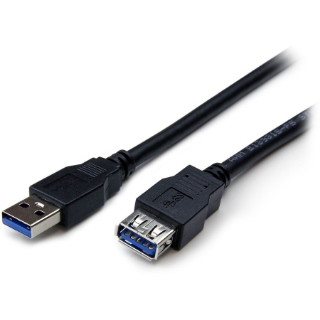 Picture of StarTech.com 6 ft Black SuperSpeed USB 3.0 Extension Cable A to A - M/F