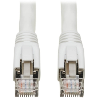 Picture of Tripp Lite Cat8 Patch Cable 25G/40G Certified Snagless M/M PoE White 60ft