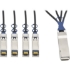 Picture of Tripp Lite 40GbE QSFP+ to 10GbE SFP+ Passive Copper Breakout Cable QSFP-4SFP10G-CU1M Compatible 1M 3'