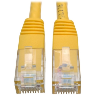 Picture of Tripp Lite 2ft Cat6 Gigabit Molded Patch Cable RJ45 M/M 550MHz 24AWG Yellow 2'