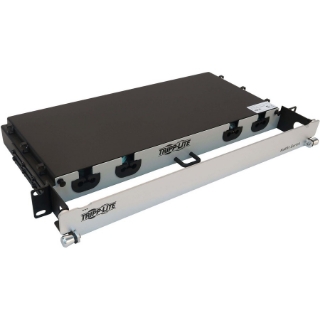 Picture of Tripp Lite Preloaded Fiber Panel 1U 8x LC/LC Duplex Cables M/M OM4 MMF 10M