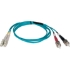 Picture of Tripp Lite 2M 10Gb Duplex Multimode 50/125 OM3 LSZH Fiber Optic Patch Cable LC/ST Aqua 6' 6ft 2 Meter