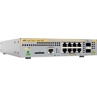 Picture of Allied Telesis L3 Switch with 8 x 10/100/1000T PoE Ports and 2 x 100/1000X SFP Ports