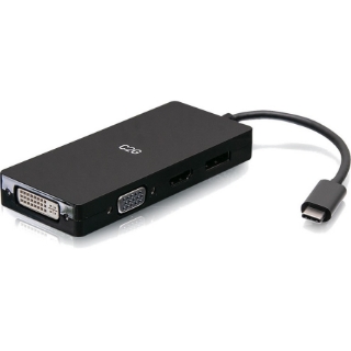 Picture of C2G USB C Multiport Adapter with HDMI, DisplayPort, DVI & VGA