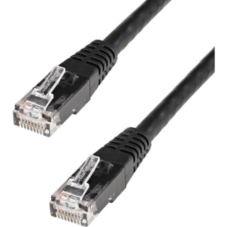 Picture of StarTech.com 100ft CAT6 Ethernet Cable - Black Molded Gigabit - 100W PoE UTP 650MHz - Category 6 Patch Cord UL Certified Wiring/TIA