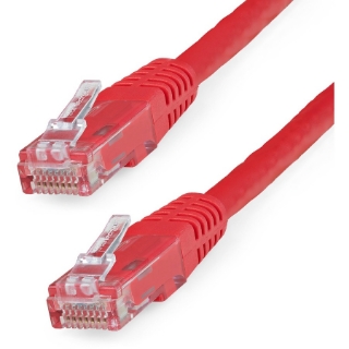 Picture of StarTech.com 15ft CAT6 Ethernet Cable - Red Molded Gigabit - 100W PoE UTP 650MHz - Category 6 Patch Cord UL Certified Wiring/TIA