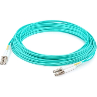 Picture of AddOn 24m LC (Male) to LC (Male) Straight Aqua OM4 Duplex LSZH Fiber Patch Cable