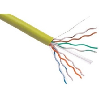 Picture of Axiom CAT5e 24AWG 4-Pair Solid 350MHz Plenum Bulk Cable Spool 1000FT (Yellow)