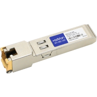 Picture of AddOn 5-Pack of Cisco GLC-T Compatible TAA Compliant 10/100/1000Base-TX SFP Transceiver (Copper, 100m, RJ-45)