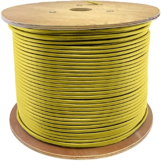 Picture of AddOn 1000ft Non-Terminated Yellow Cat5e UTP PVC Solid Copper Patch Cable