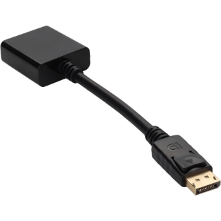 Picture of DisplayPort 1.2 Male to DVI-I (29 pin) Female Black Adapter Which Requires DP++ For Resolution Up to 2560x1600 (WQXGA)