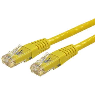 Picture of StarTech.com 35ft CAT6 Ethernet Cable - Yellow Molded Gigabit - 100W PoE UTP 650MHz - Category 6 Patch Cord UL Certified Wiring/TIA