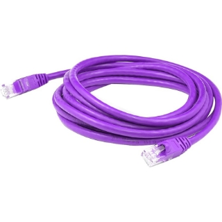 Picture of AddOn 10ft RJ-45 (Male) to RJ-45 (Male) Purple Microboot, Snagless Cat6 Crossover UTP PVC Copper Patch Cable