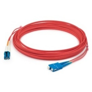 Picture of AddOn 15m SC (Male) to LC (Male) Red OM1 TAA Compliant Duplex LSZH Fiber Patch Cable