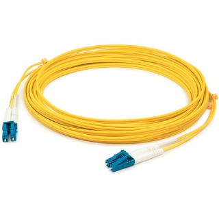 Picture of AddOn 88m LC (Male) to LC (Male) Straight Yellow OS2 Duplex LSZH Fiber Patch Cable