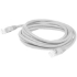 Picture of AddOn 50ft RJ-45 (Male) to RJ-45 (Male) Straight White Cat6 UTP PVC Copper Patch Cable