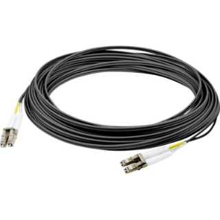 Picture of AddOn 30m LC (Male) to LC (Male) Black OM4 Duplex Fiber OFNR (Riser-Rated) Patch Cable