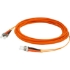 Picture of AddOn 20m ST (Male) to ST (Male) Orange OM3 Duplex Plenum-Rated Fiber Patch Cable