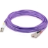 Picture of AddOn 10m SC (Male) to LC (Male) Purple OM1 Duplex PVC Fiber Patch Cable