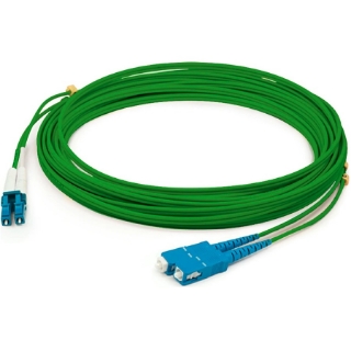 Picture of AddOn 20m SC (Male) to LC (Male) Green OM1 Duplex Fiber OFNR (Riser-Rated) Patch Cable