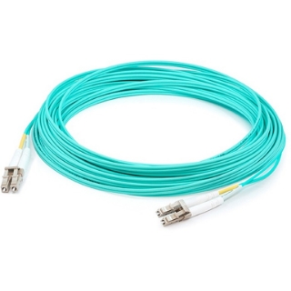 Picture of AddOn 1m LC (Male) to LC (Male) Violet OM4 Duplex Fiber OFNR (Riser-Rated) Patch Cable