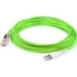 Picture of AddOn 9m LC (Male) to SC (Male) Straight Lime Green OM5 Duplex Fiber OFNR (Riser-Rated) Patch Cable