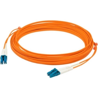 Picture of AddOn 30m LC (Male) to LC (Male) Orange OM4 Duplex Plenum-Rated Fiber Patch Cable