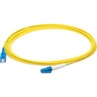 Picture of AddOn 25m LC (Male) to SC (Male) Straight Yellow OS2 Simplex LSZH Fiber Patch Cable