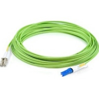 Picture of AddOn 5m LC (Male) to CS (Male) Straight Lime Green OM5 Duplex Fiber OFNR (Riser-Rated) Patch Cable