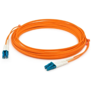 Picture of AddOn 2m LC (Male) to LC (Male) Orange OM3 Duplex OFNR (Riser-Rated) Fiber Patch Cable