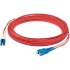 Picture of AddOn 4m LC (Male) to SC (Male) Red OM4 Duplex Fiber OFNR (Riser-Rated) Patch Cable