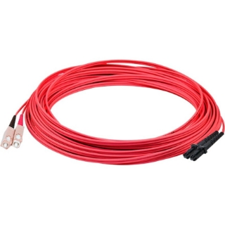 Picture of AddOn 2m SC (Male) to MT-RJ (Male) Red OM1 Duplex Fiber OFNR (Riser-Rated) Patch Cable