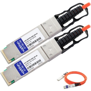 Picture of AddOn Dell AOC-QSFP28-100G-3M Compatible TAA Compliant 100GBase-AOC QSFP28 to QSFP28 Direct Attach Cable (850nm, MMF, 3m)