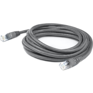 Picture of AddOn 1ft RJ-45 (Male) to RJ-45 (Male) Straight Gray Cat6A UTP PVC Copper Patch Cable