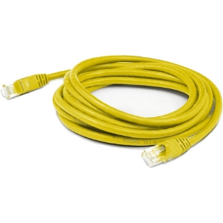 Picture of AddOn 25ft RJ-45 (Male) to RJ-45 (Male) Straight Yellow Cat6 UTP PVC Copper Patch Cable