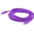 Picture of AddOn 1.5ft RJ-45 (Male) to RJ-45 (Male) Purple Cat6 Straight Shielded Twisted Pair PVC Copper Patch Cable