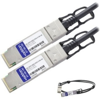 Picture of AddOn Dell Force10 CBL-QSFP-40GE-PASS-0.5M Compatible TAA Compliant 40GBase-CU QSFP+ to QSFP+ Direct Attach Cable (Passive Twinax, 0.5m)
